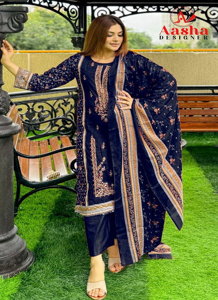 Aasha 1102 A And B And C Cotton Dupatta Pakistani Salwar Suit Best Wholesale Shop In Surat